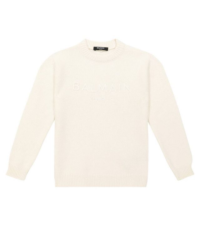 Balmain Kids Wool, silk, and cashmere sweater