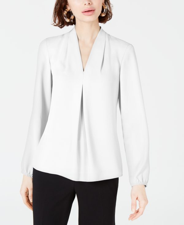 Bar Iii Women's Inverted-Pleat Blouse, Created for Macy's - Lily