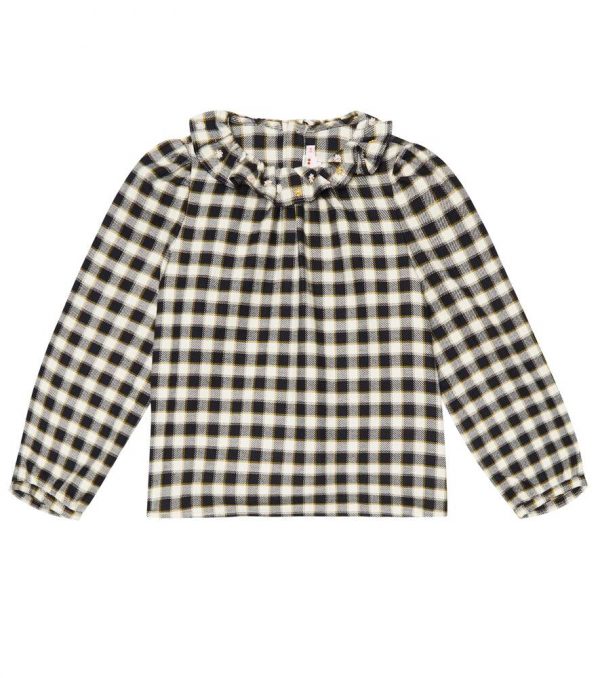 Bonpoint Timber checked cotton blouse