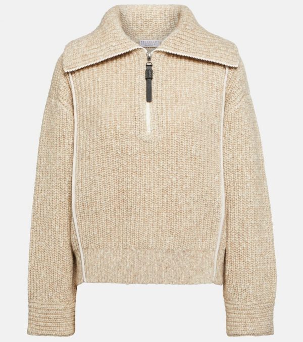 Brunello Cucinelli Ribbed-knit wool and cashmere sweater