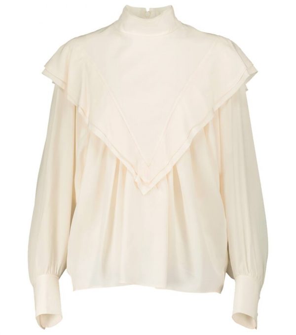 Chloé Ruffled silk crêpe blouse
