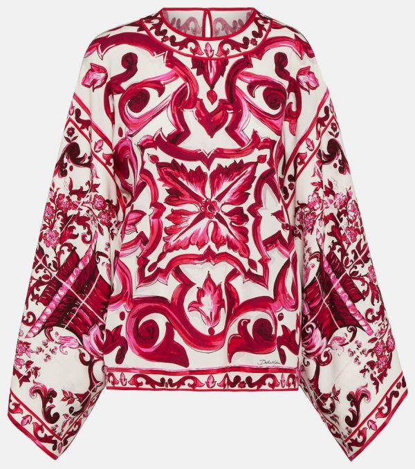 Dolce&Gabbana Printed charmeuse blouse