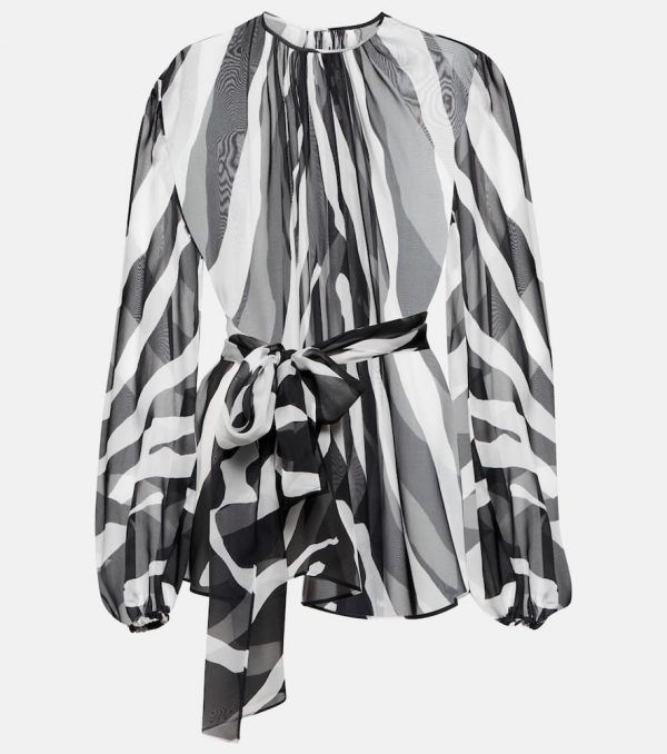 Dolce&Gabbana Zebra-print belted blouse