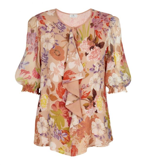 Etro Floral silk georgette blouse