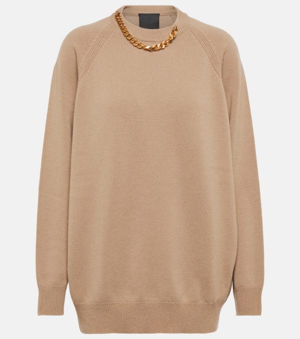 Givenchy Chain-trimmed cashmere sweater
