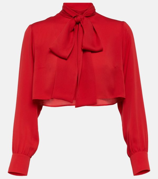 Gucci Bow-detailed silk georgette blouse