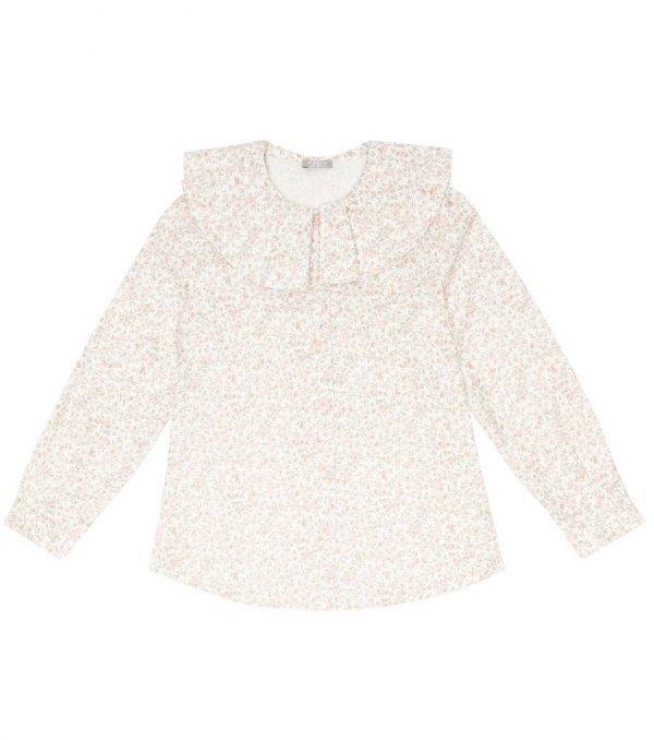 Il Gufo Floral cotton blouse