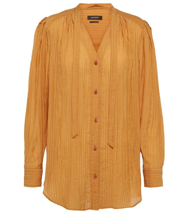 Isabel Marant Everna crinkle chiffon blouse