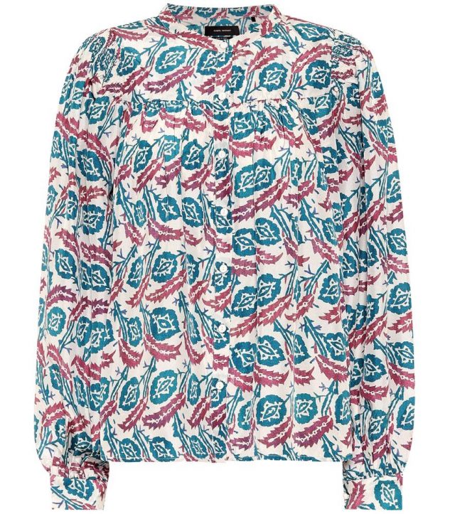 Isabel Marant Ritonea printed silk blouse