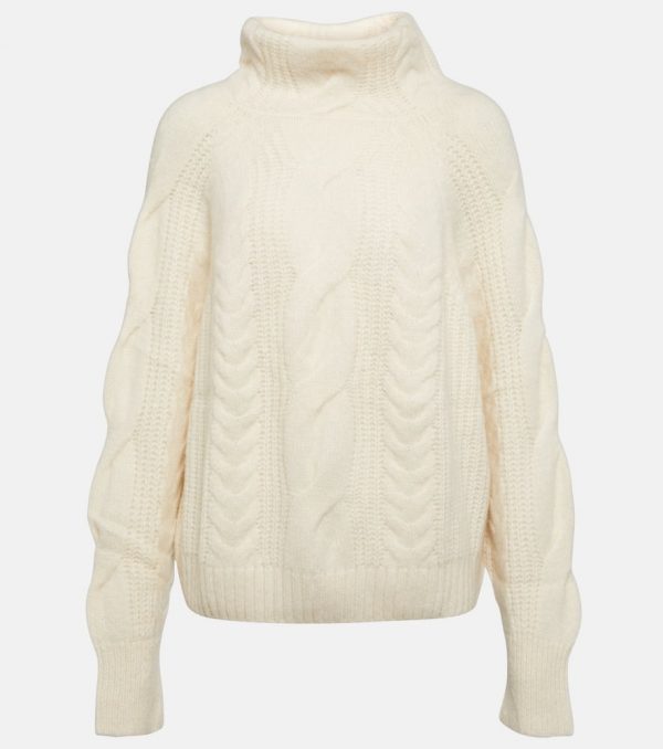 Jardin des Orangers Cable-knit cashmere turtleneck sweater