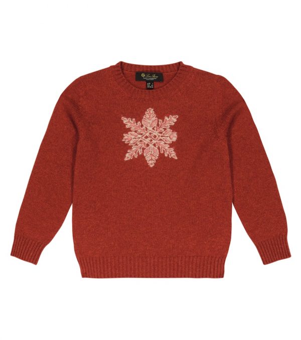 Loro Piana Kids Cervinia embroidered cashmere sweater