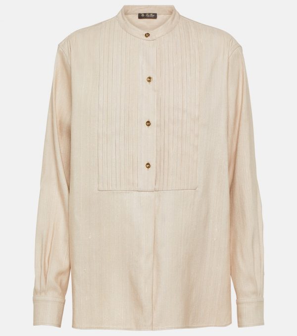 Loro Piana Pleated silk blouse