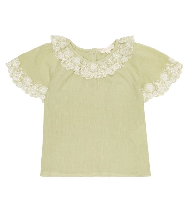 Louise Misha Antoinette embroidered cotton blouse