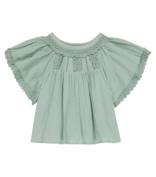 Louise Misha Priya embroidered cotton blouse