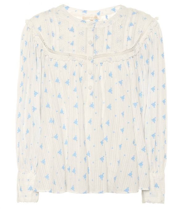 LoveShackFancy Dionne floral cotton blouse