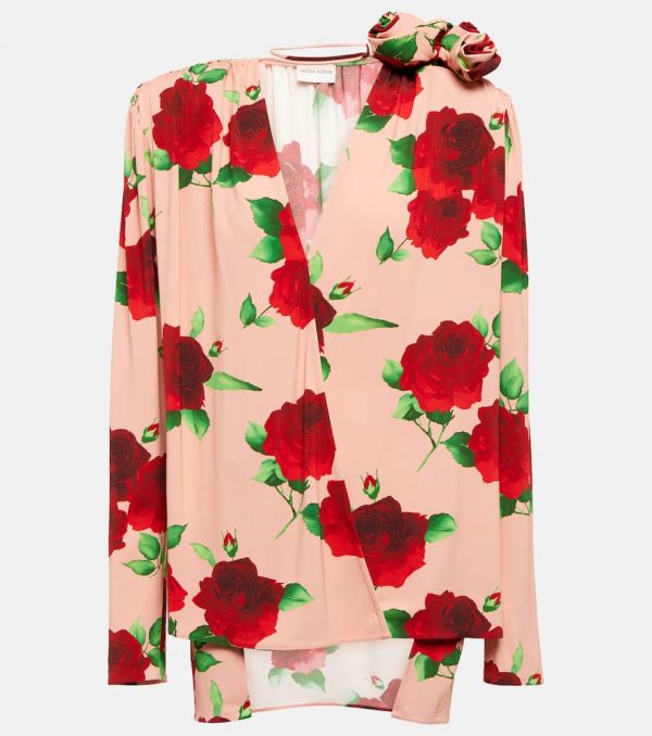 Magda Butrym Floral jersey blouse