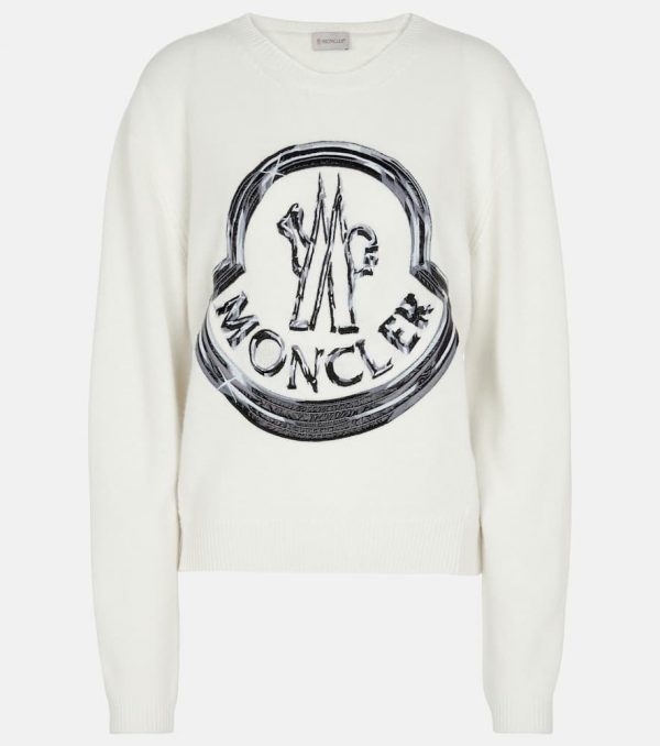 Moncler Logo wool and cashmere sweater