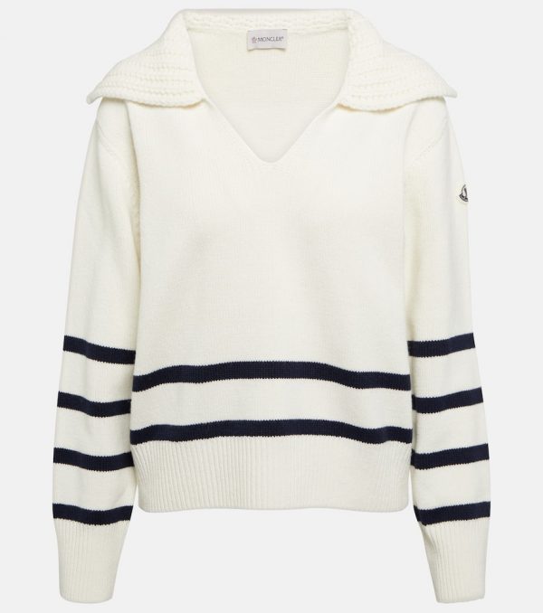 Moncler Striped cashmere and wool sweater