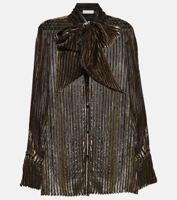 Nina Ricci Striped velvet blouse