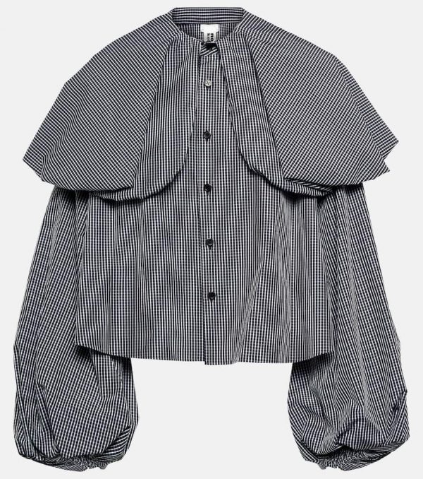 Noir Kei Ninomiya Checked cotton blouse