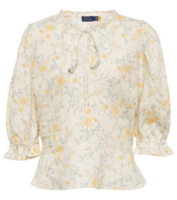 Polo Ralph Lauren Floral linen peplum blouse