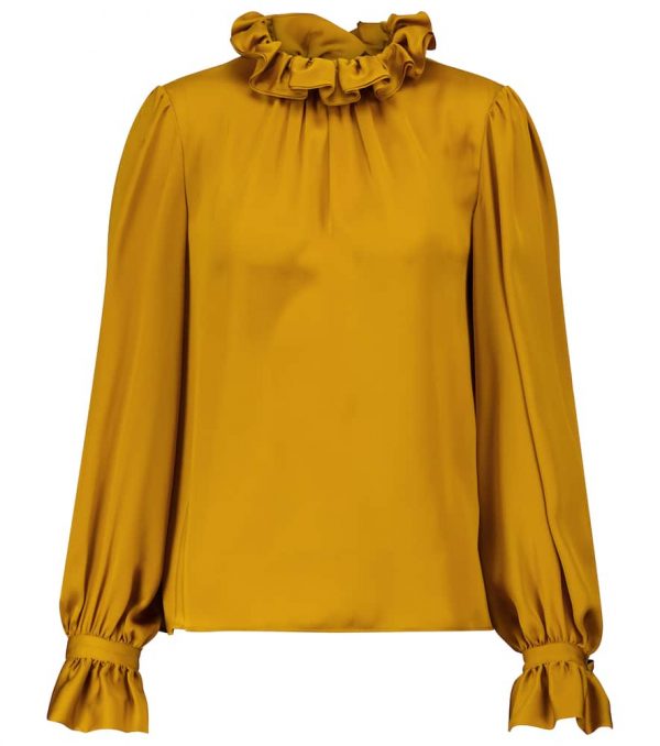Saint Laurent Ruffled silk blouse