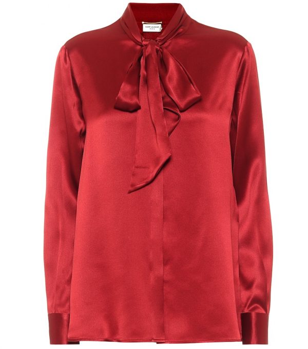 Saint Laurent Silk-satin blouse