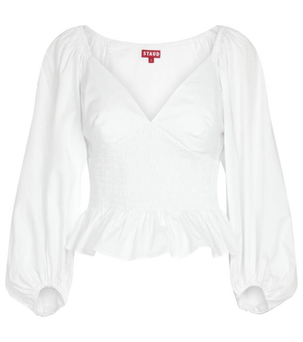Staud Stretch-cotton blouse