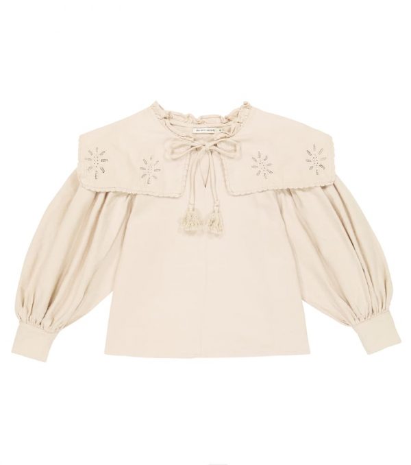 The New Society Geraldine cotton piqué blouse