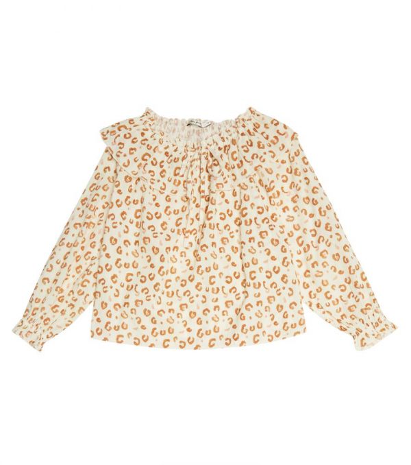The New Society Olivia leopard-print cotton blouse