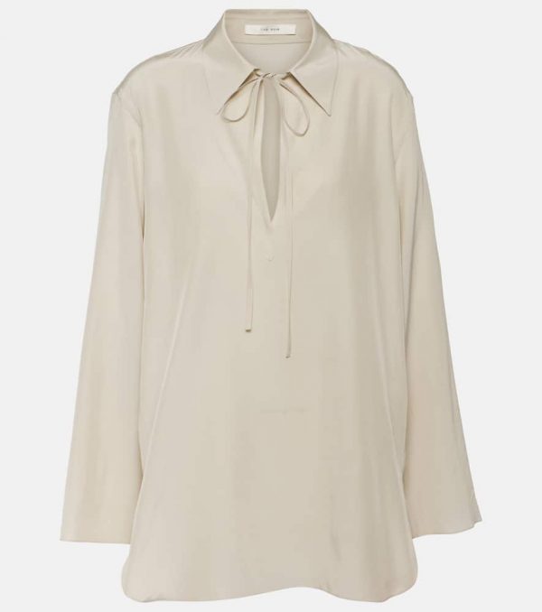The Row Malon silk blouse