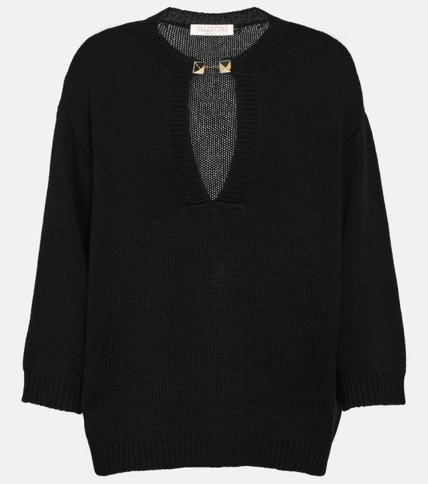 Valentino Rockstud cashmere sweater