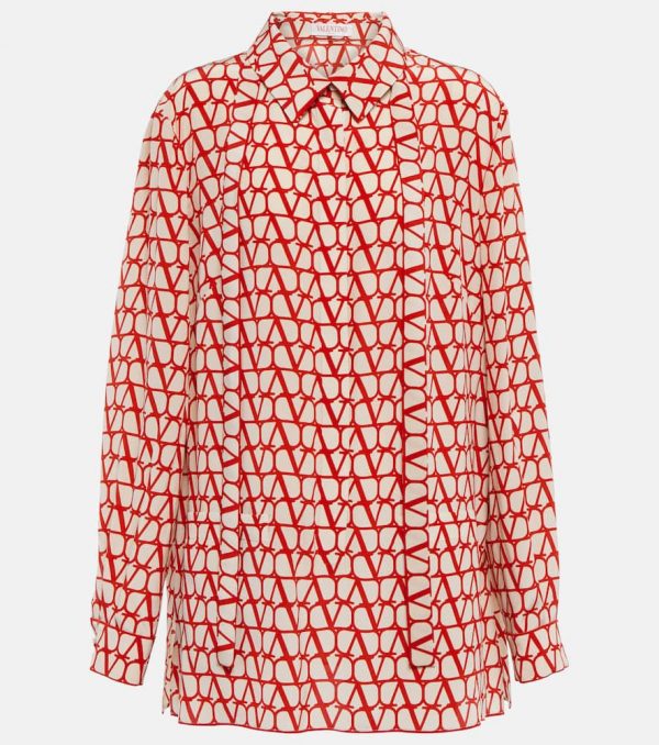 Valentino Toile Iconographe silk blouse