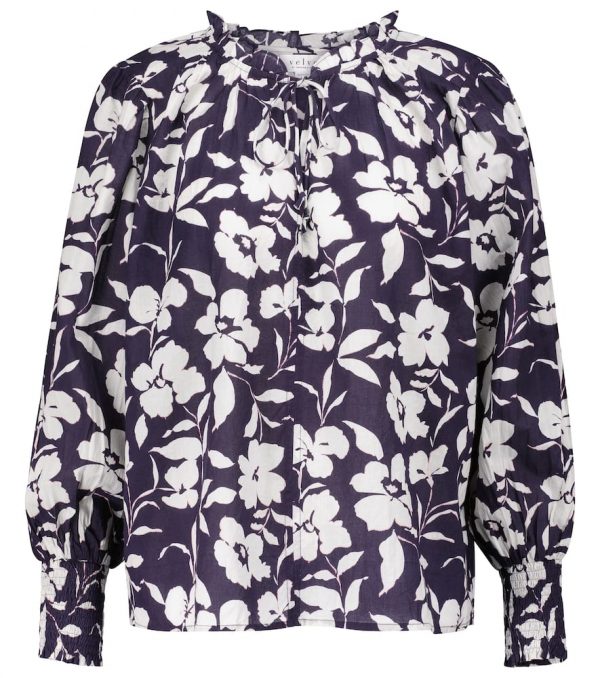 Velvet Anissa floral cotton blouse