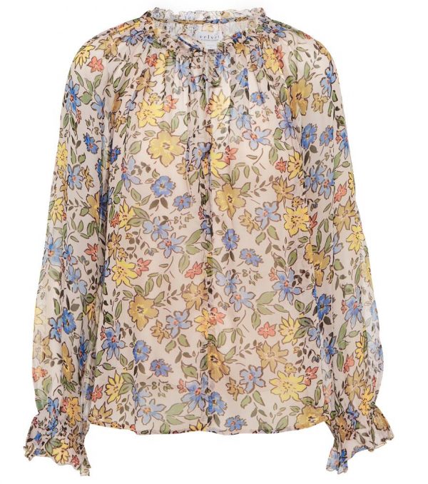 Velvet Georgette floral blouse