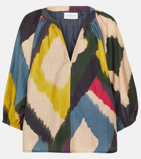 Velvet Lizette cotton and silk blouse