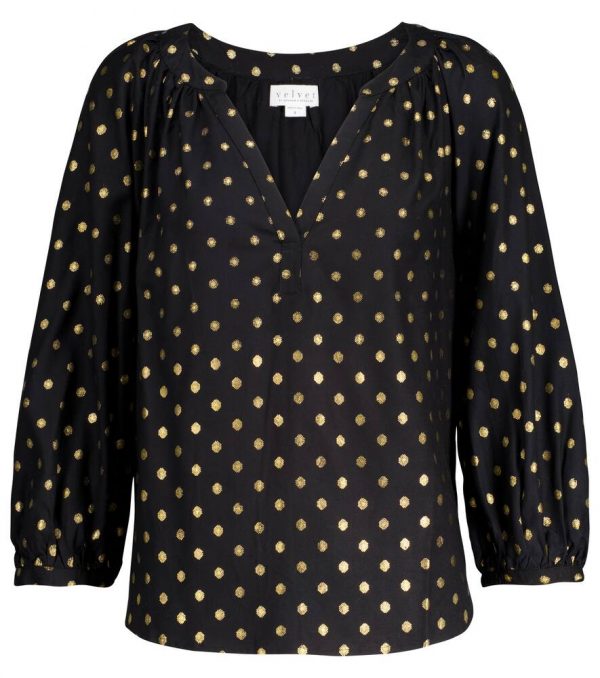 Velvet Maisee polka-dot blouse