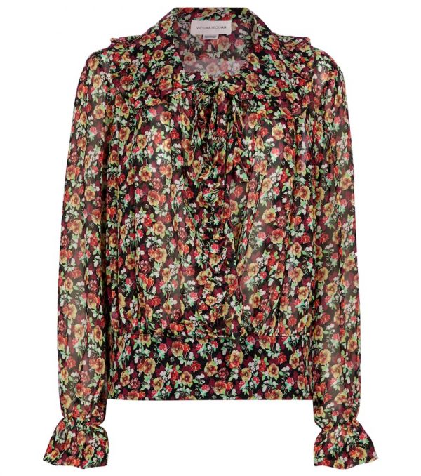Victoria Beckham Floral silk blouse