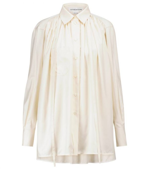 Victoria Beckham Gathered silk blouse