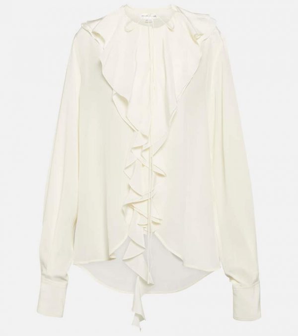 Victoria Beckham Ruffled silk blouse
