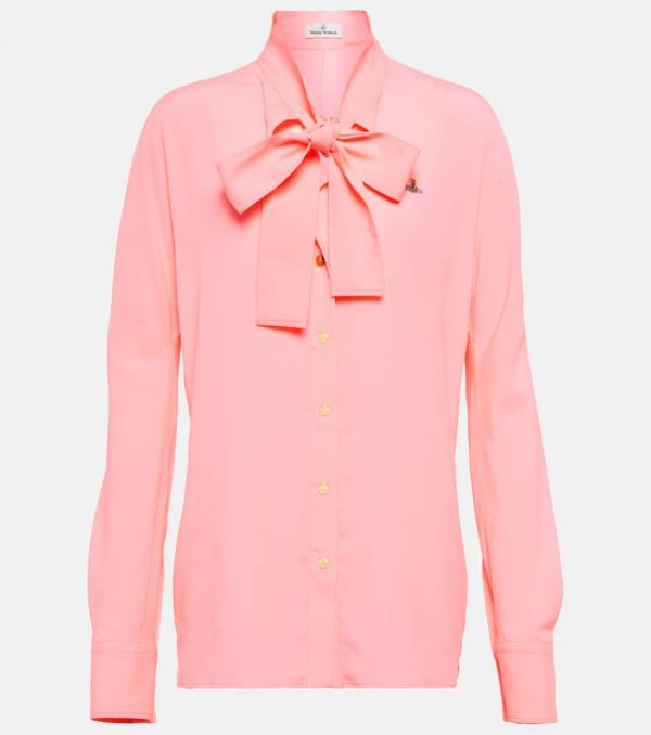 Vivienne Westwood Tie-neck crêpe blouse