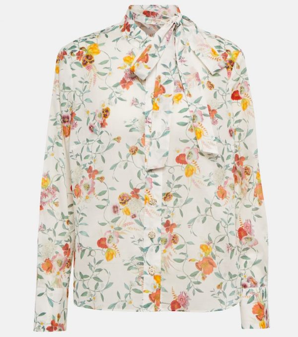 Zimmermann Floral-print cotton blouse