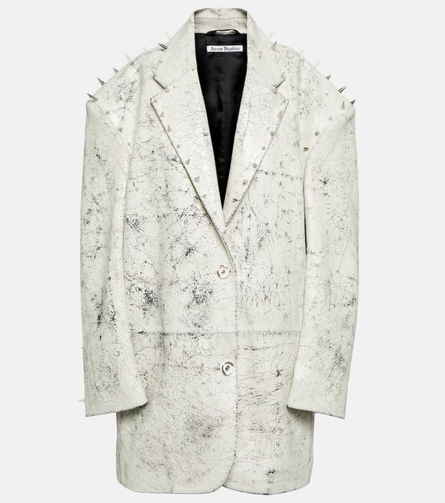 Acne Studios Studded lamb leather blazer