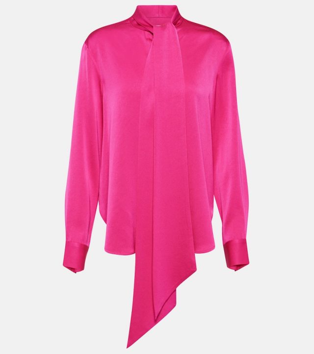 Alex Perry Satin crêpe blouse