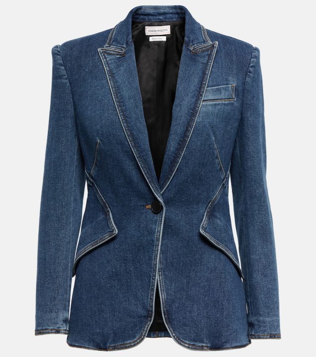 Alexander McQueen Denim blazer