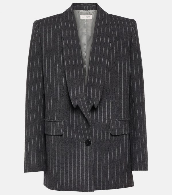 Alexander McQueen Pinstripe wool blazer