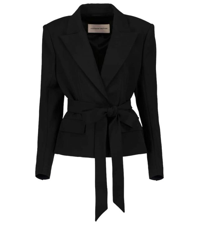 Alexandre Vauthier Belted crêpe blazer