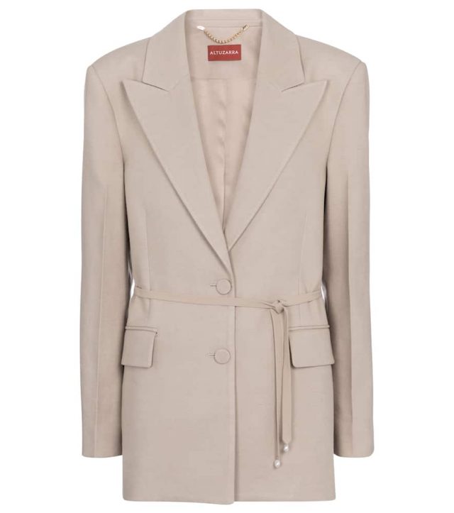 Altuzarra Arbor belted linen-blend blazer