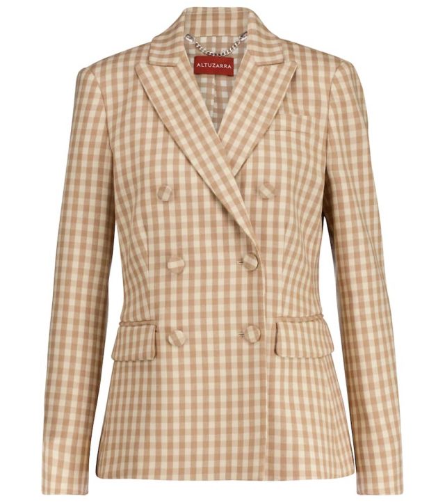 Altuzarra Beatrix gingham wool-blend blazer