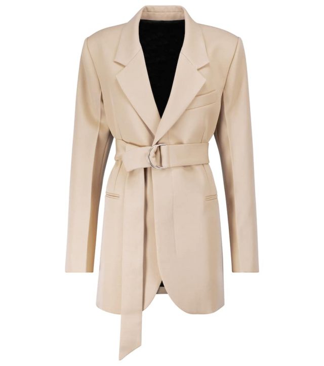 Ami Paris Long wool gabardine blazer
